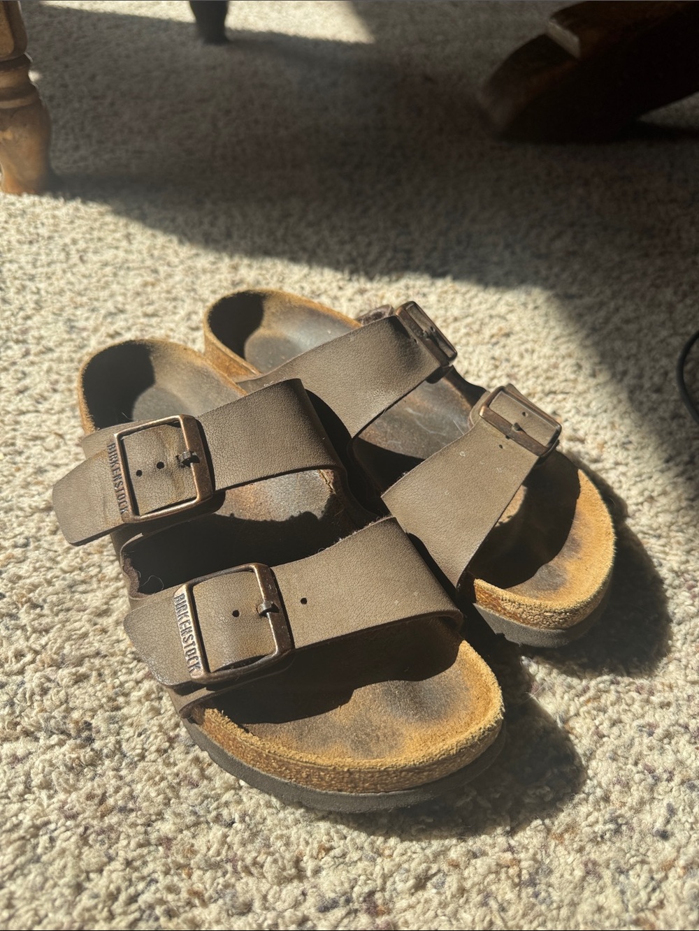 Women’s Brown Double-Buckle Sandals Birkenstock